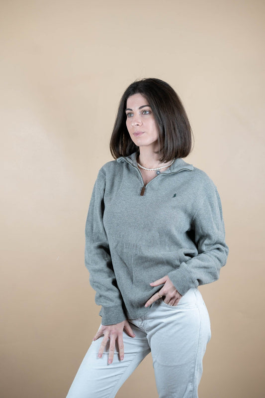 Half Zip Ralph Lauren ref: 1538 - GRIS - M - amifrip - Friperie en ligne et vêtements vintage