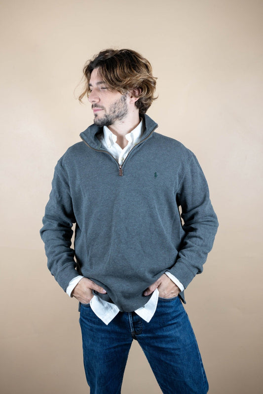 Half Zip Ralph Lauren ref: 1546 - GRIS - L - amifrip - Friperie en ligne et vêtements vintage