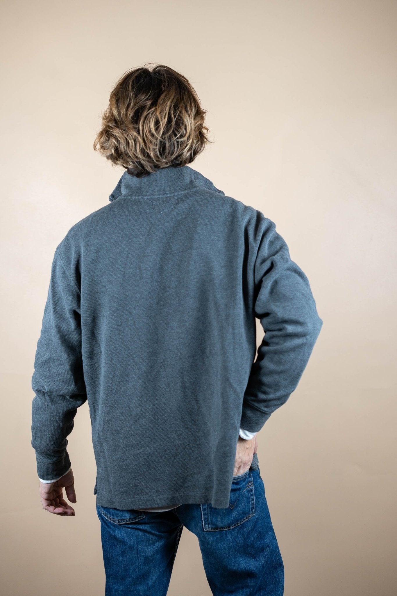 Half Zip Ralph Lauren ref: 1546 - GRIS - L - amifrip - Friperie en ligne et vêtements vintage