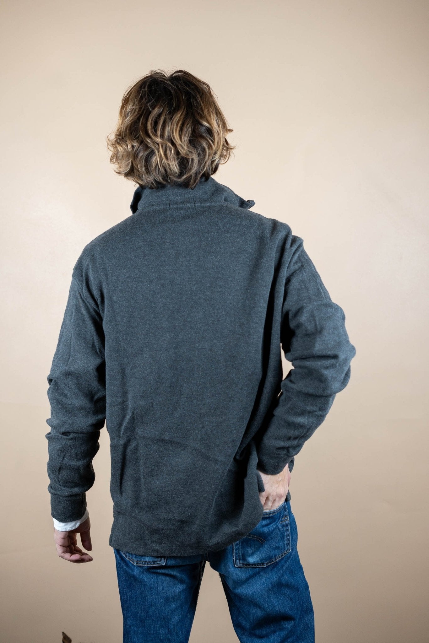 Half Zip Ralph Lauren ref: 1548 - GRIS - XL - amifrip - Friperie en ligne et vêtements vintage