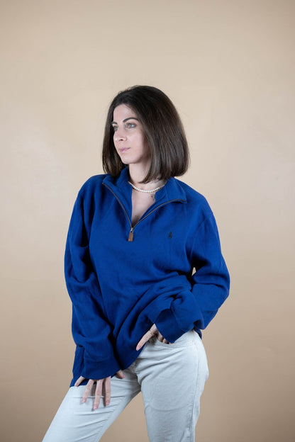 Half Zip Ralph Lauren ref: 1549 - BLEU - XL - amifrip - Friperie en ligne et vêtements vintage