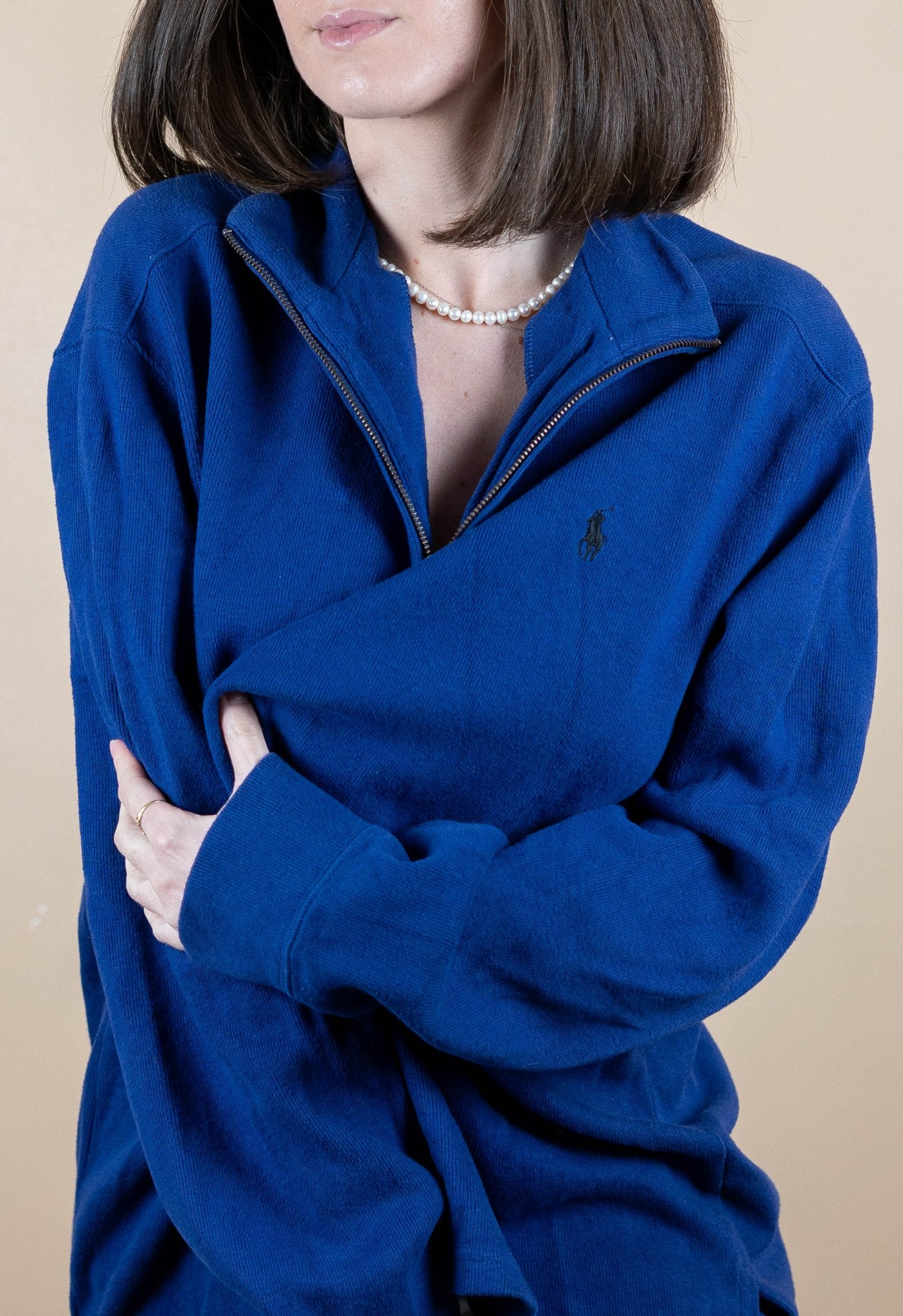Half Zip Ralph Lauren ref: 1549 - BLEU - XL - amifrip - Friperie en ligne et vêtements vintage