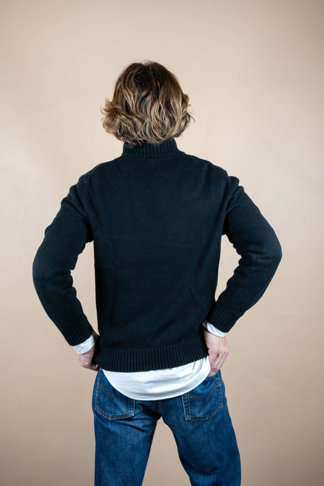 Half Zip Ralph Lauren ref: 1552 - NOIR - M - amifrip - Friperie en ligne et vêtements vintage