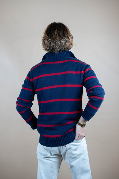 Half Zip Ralph Lauren ref: 1569 - BLEU MARINE - XL - amifrip - Friperie en ligne et vêtements vintage