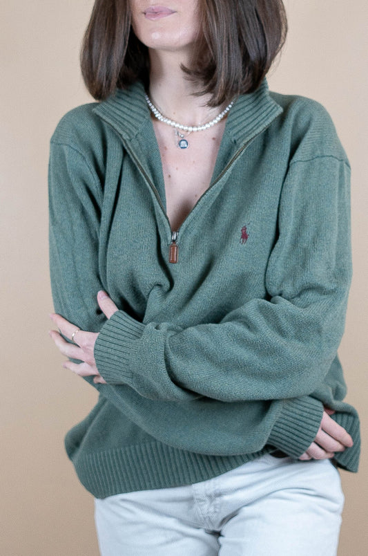 Half Zip Ralph Lauren ref: 1572 - VERT - XL - amifrip - Friperie en ligne et vêtements vintage