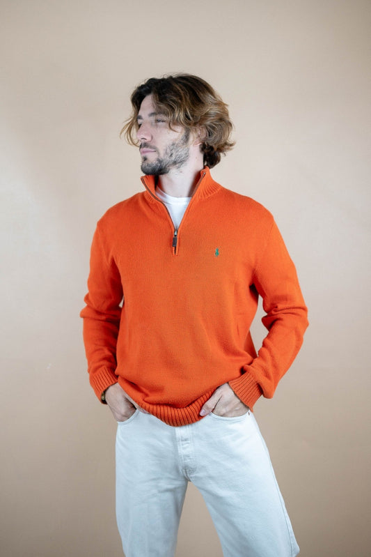 Half Zip Ralph Lauren ref: 1574 - ORANGE - M - amifrip - Friperie en ligne et vêtements vintage
