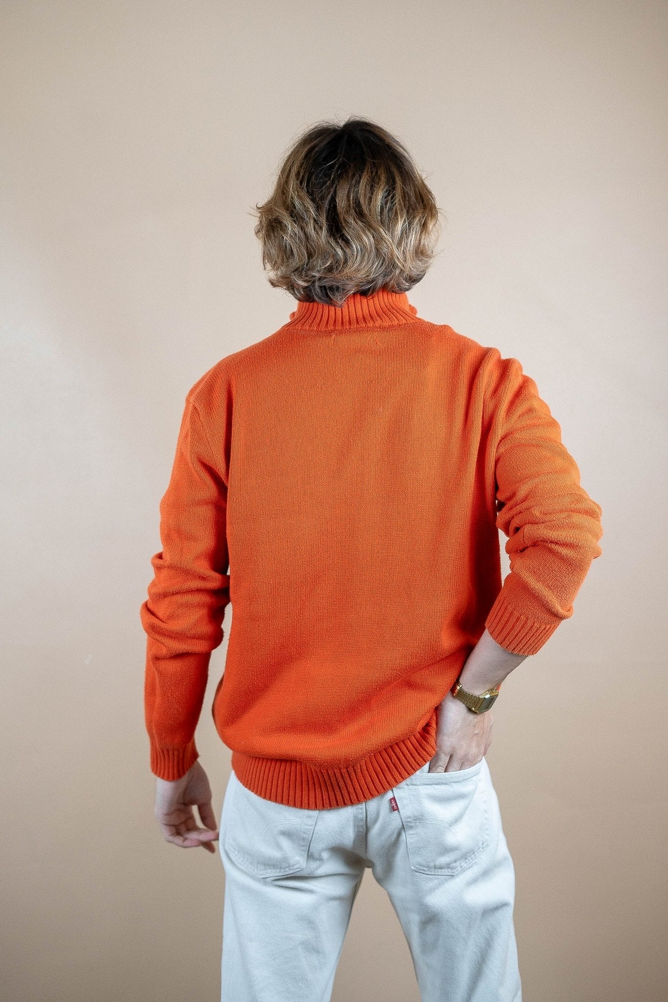 Half Zip Ralph Lauren ref: 1574 - ORANGE - M - amifrip - Friperie en ligne et vêtements vintage