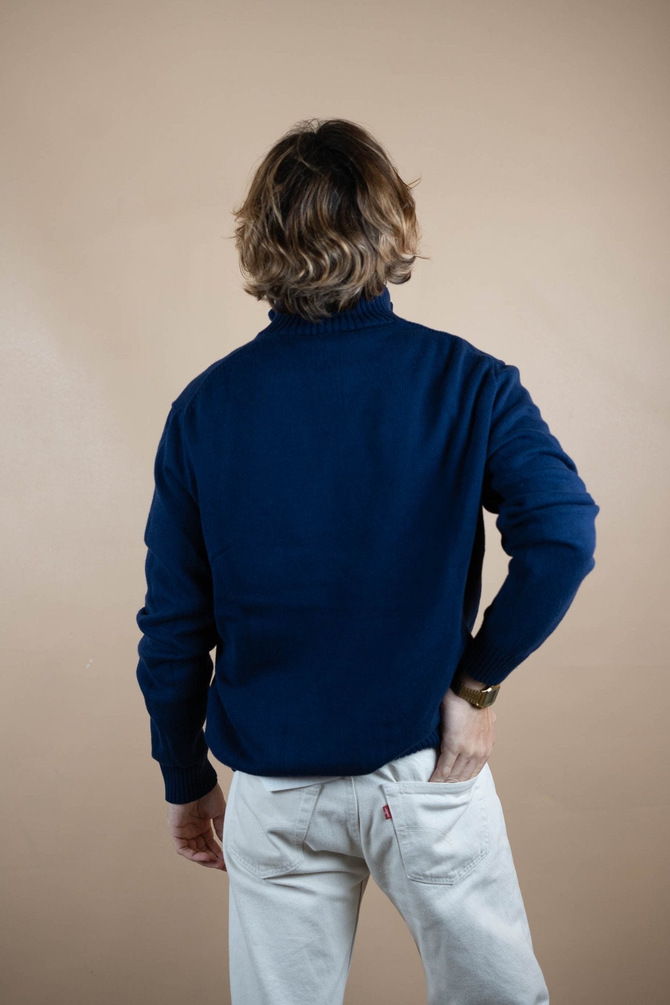 Half Zip Ralph Lauren ref: 1575 - BLEU MARINE - XL - amifrip - Friperie en ligne et vêtements vintage