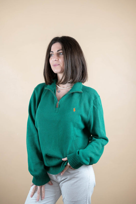 Half Zip Ralph Lauren ref: 1577 - VERT - XS - amifrip - Friperie en ligne et vêtements vintage