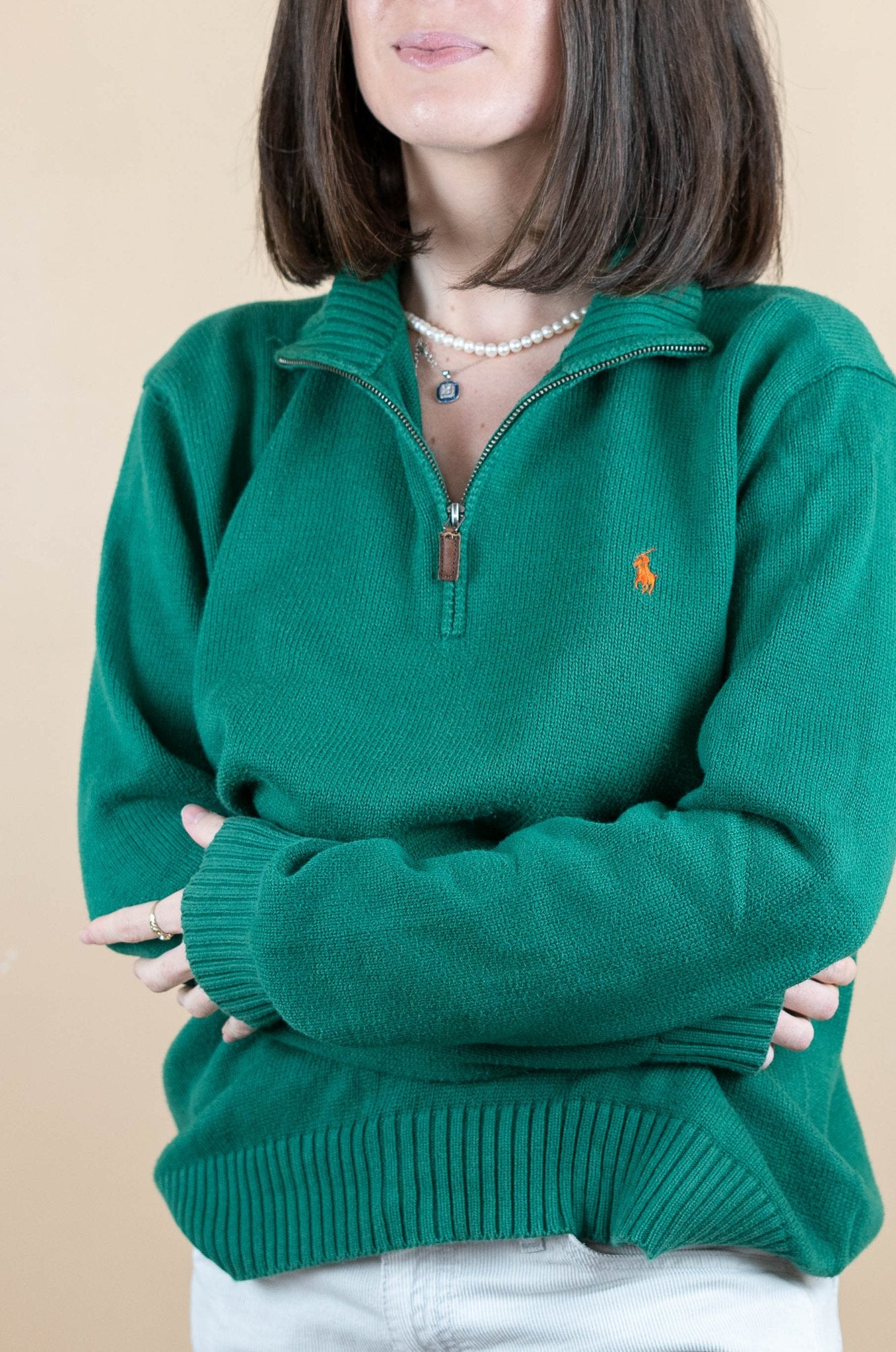 Half Zip Ralph Lauren ref: 1577 - VERT - XS - amifrip - Friperie en ligne et vêtements vintage