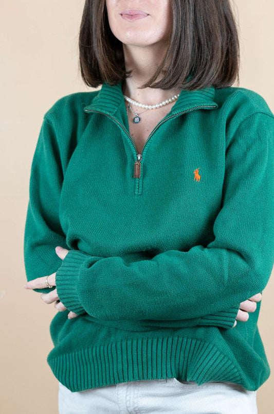 Half Zip Ralph Lauren ref: 1577 - VERT - XS - amifrip - Friperie en ligne et vêtements vintage