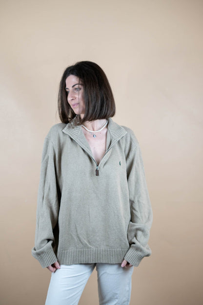 Half Zip Ralph Lauren ref: 1584 - BEIGE - XL - amifrip - Friperie en ligne et vêtements vintage