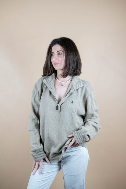 Half Zip Ralph Lauren ref: 1584 - BEIGE - XL - amifrip - Friperie en ligne et vêtements vintage