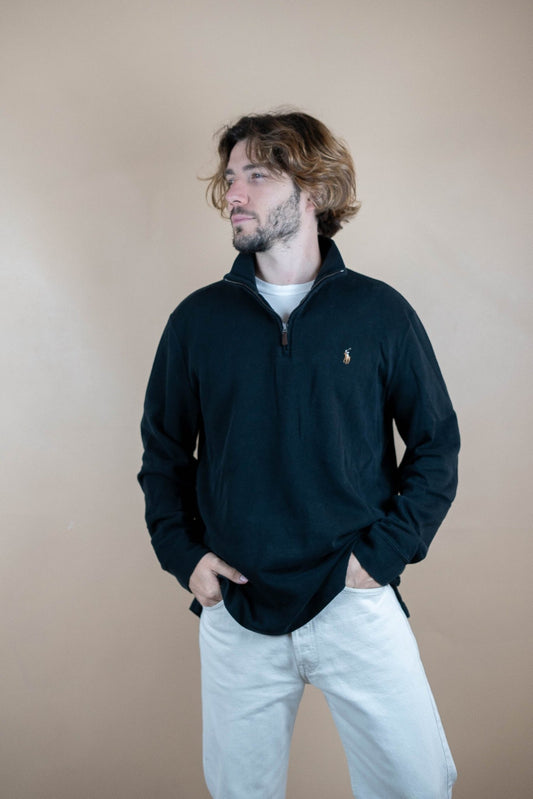 Half Zip Ralph Lauren ref: 1587 - NOIR - L - amifrip - Friperie en ligne et vêtements vintage