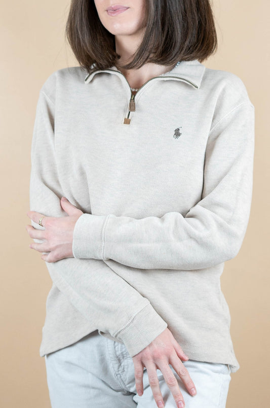 Half Zip Ralph Lauren ref: 1589 - BEIGE - S - amifrip - Friperie en ligne et vêtements vintage