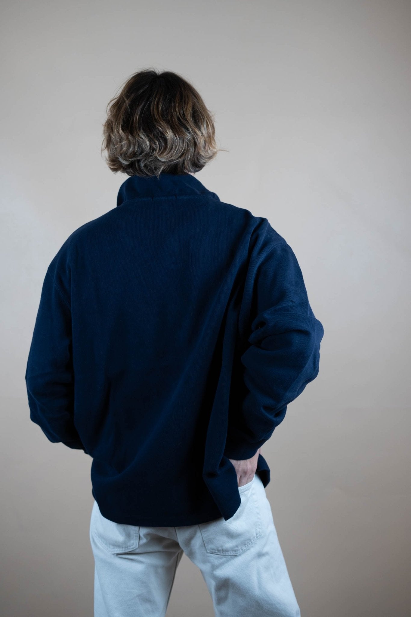Half Zip Ralph Lauren ref: 1593 - BLEU MARINE - 2XL - amifrip - Friperie en ligne et vêtements vintage