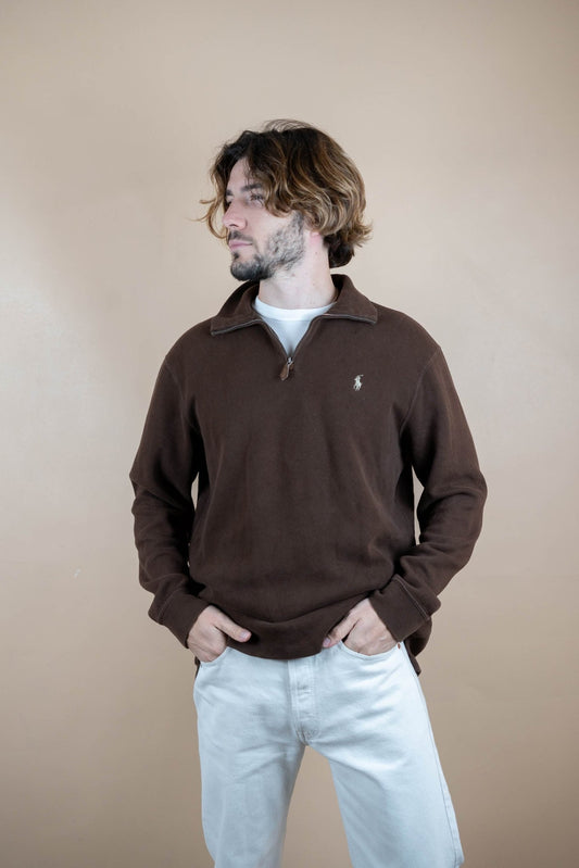 Half Zip Ralph Lauren ref: 1599 - MARRON - L - amifrip - Friperie en ligne et vêtements vintage