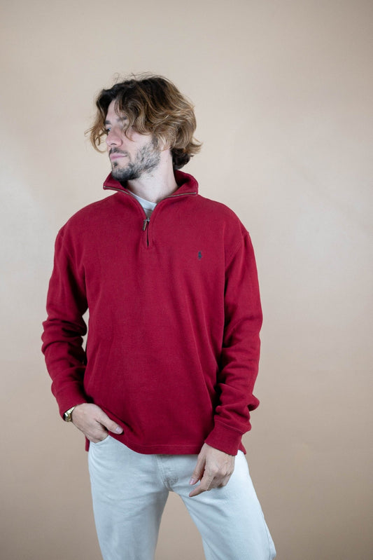 Half Zip Ralph Lauren ref: 1602 - BORDEAUX - M - amifrip - Friperie en ligne et vêtements vintage