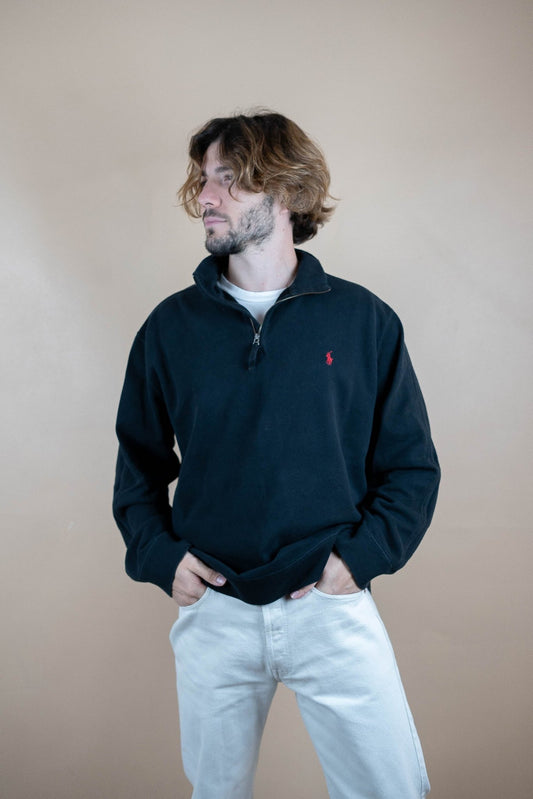 Half Zip Ralph Lauren ref: 1603 - NOIR - L - amifrip - Friperie en ligne et vêtements vintage