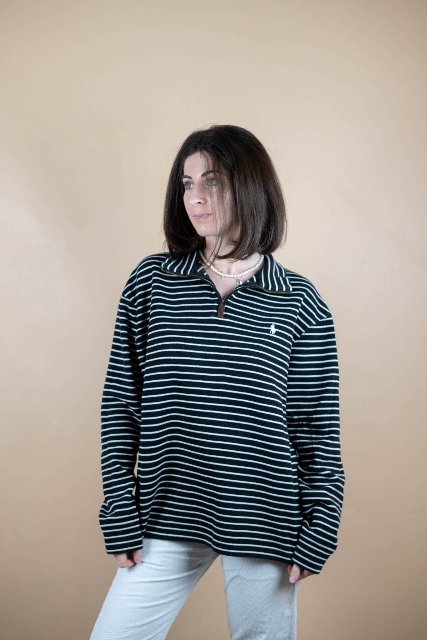 Half Zip Ralph Lauren ref: 1604 - NOIR - L - amifrip - Friperie en ligne et vêtements vintage