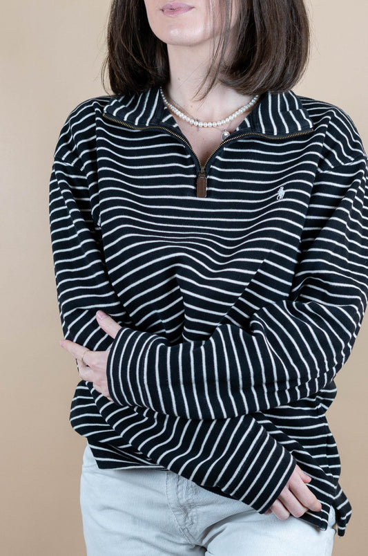 Half Zip Ralph Lauren ref: 1604 - NOIR - L - amifrip - Friperie en ligne et vêtements vintage