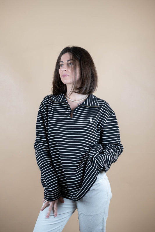 Half Zip Ralph Lauren ref: 1604 - NOIR - L - amifrip - Friperie en ligne et vêtements vintage