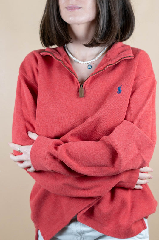 Half Zip Ralph Lauren ref: 1609 - CORAIL - L - amifrip - Friperie en ligne et vêtements vintage