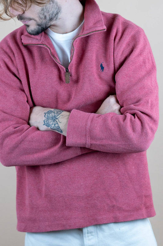 Half Zip Ralph Lauren ref: 1732 - CORAIL - L - amifrip - Friperie en ligne et vêtements vintage