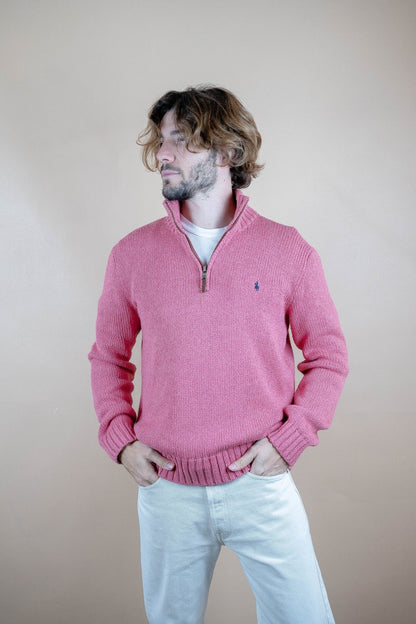 Half Zip Ralph Lauren ref: 1734 - CORAIL - M - amifrip - Friperie en ligne et vêtements vintage
