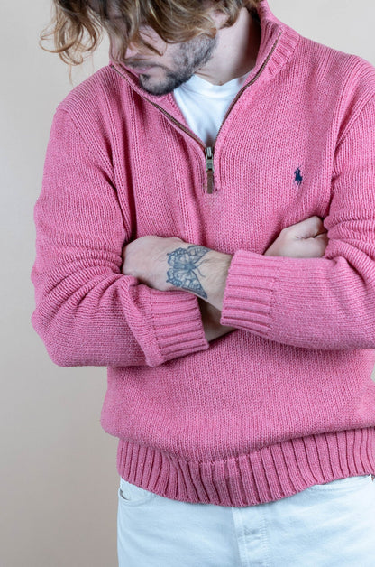 Half Zip Ralph Lauren ref: 1734 - CORAIL - M - amifrip - Friperie en ligne et vêtements vintage