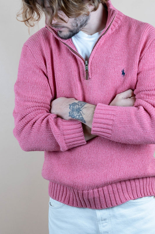 Half Zip Ralph Lauren ref: 1734 - CORAIL - M - amifrip - Friperie en ligne et vêtements vintage