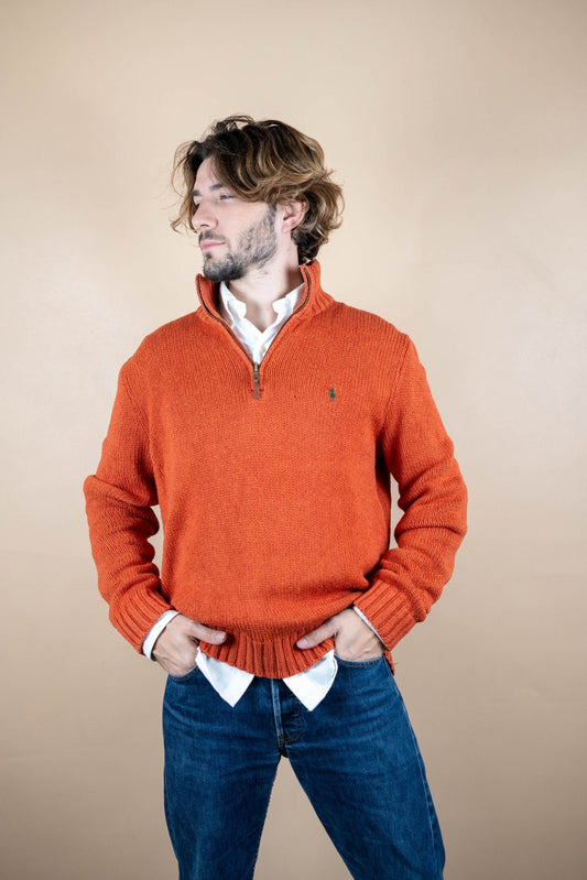 Half Zip Ralph Lauren ref: 1740 - ORANGE - M - amifrip - Friperie en ligne et vêtements vintage