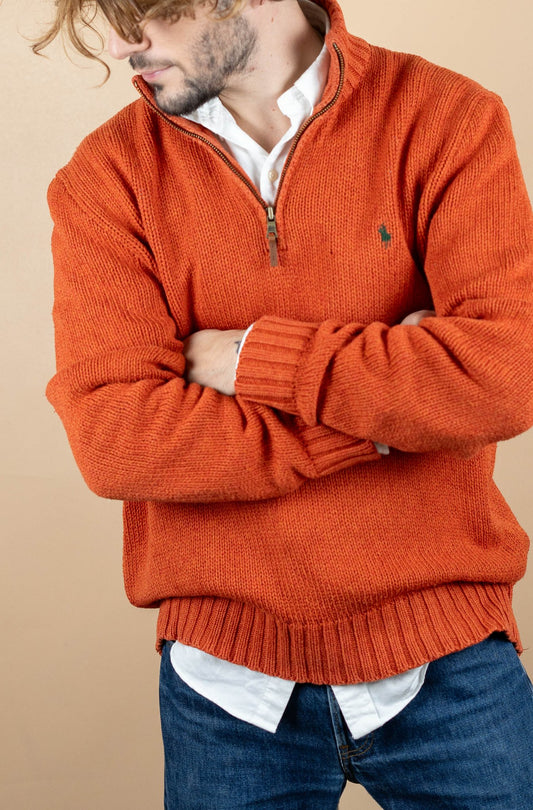 Half Zip Ralph Lauren ref: 1740 - ORANGE - M - amifrip - Friperie en ligne et vêtements vintage