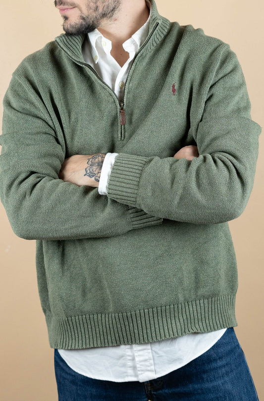 Half Zip Ralph Lauren ref: 1742 - VERT - 2XL - amifrip - Friperie en ligne et vêtements vintage