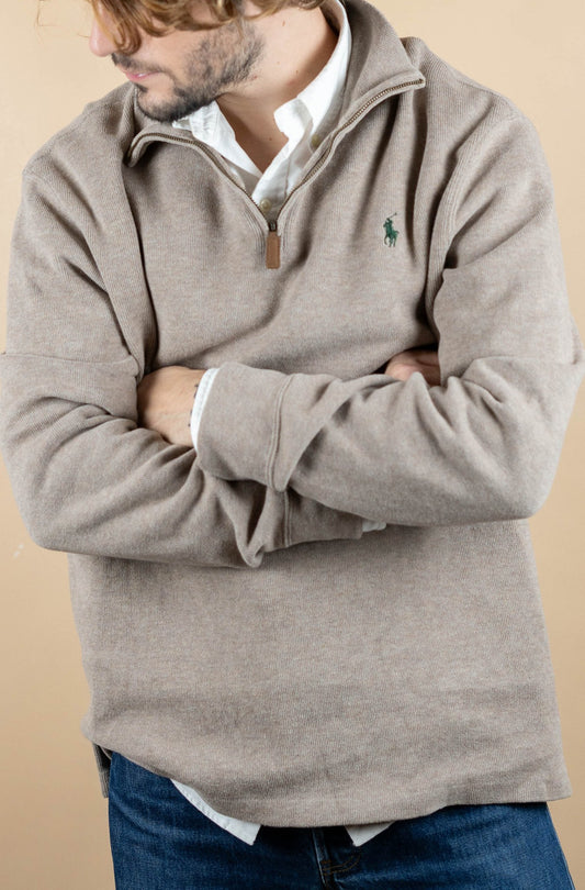 Half Zip Ralph Lauren ref: 1743 - BEIGE - L - amifrip - Friperie en ligne et vêtements vintage