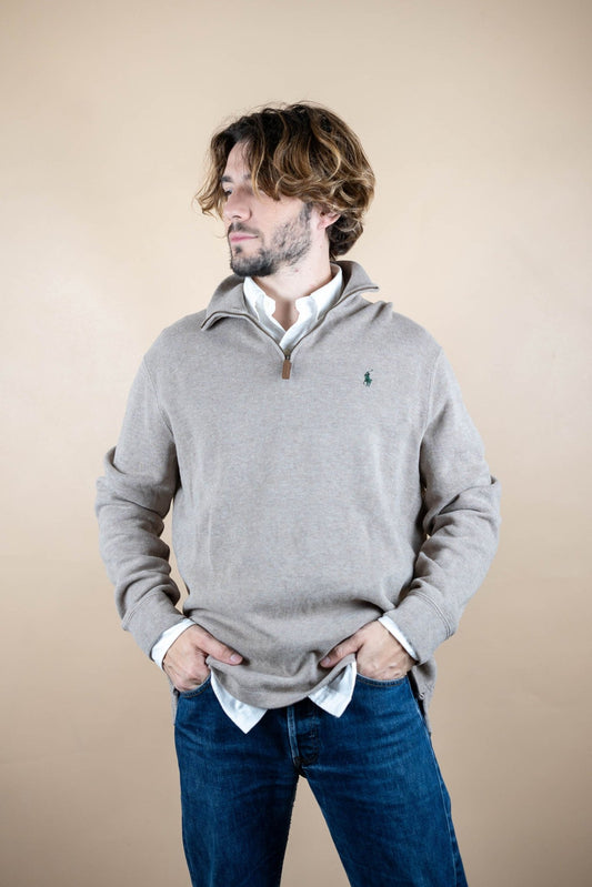 Half Zip Ralph Lauren ref: 1743 - BEIGE - L - amifrip - Friperie en ligne et vêtements vintage