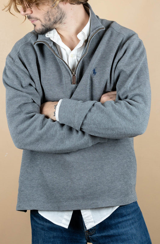 Half Zip Ralph Lauren ref: 1748 - GRIS - L - amifrip - Friperie en ligne et vêtements vintage
