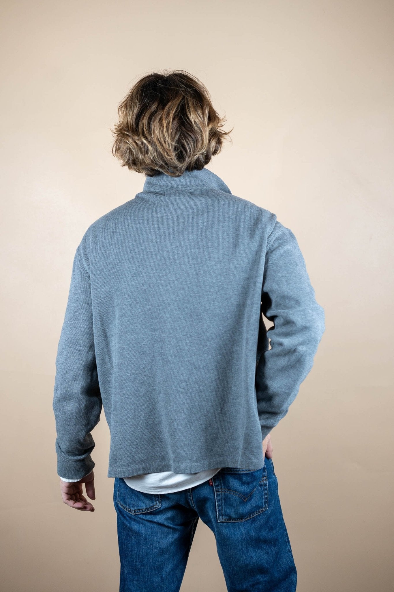 Half Zip Ralph Lauren ref: 1748 - GRIS - L - amifrip - Friperie en ligne et vêtements vintage