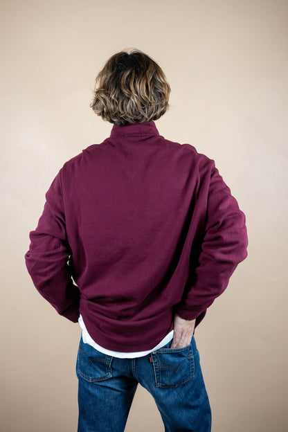 Half Zip Ralph Lauren ref: 1749 - BORDEAUX - 2XL - amifrip - Friperie en ligne et vêtements vintage
