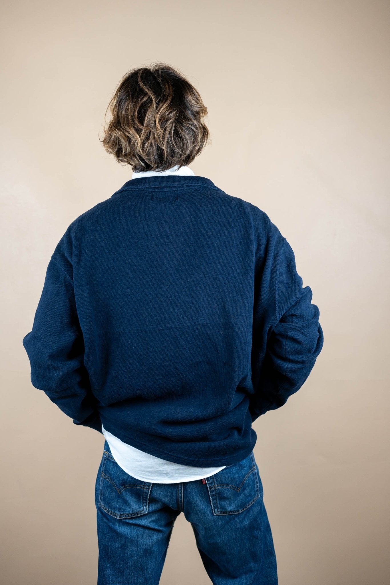 Half Zip Ralph Lauren ref: 1751 - BLEU MARINE - 2XL - amifrip - Friperie en ligne et vêtements vintage