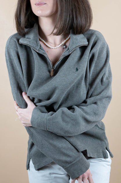 Half Zip Ralph Lauren ref: 1755 - GRIS - L - amifrip - Friperie en ligne et vêtements vintage