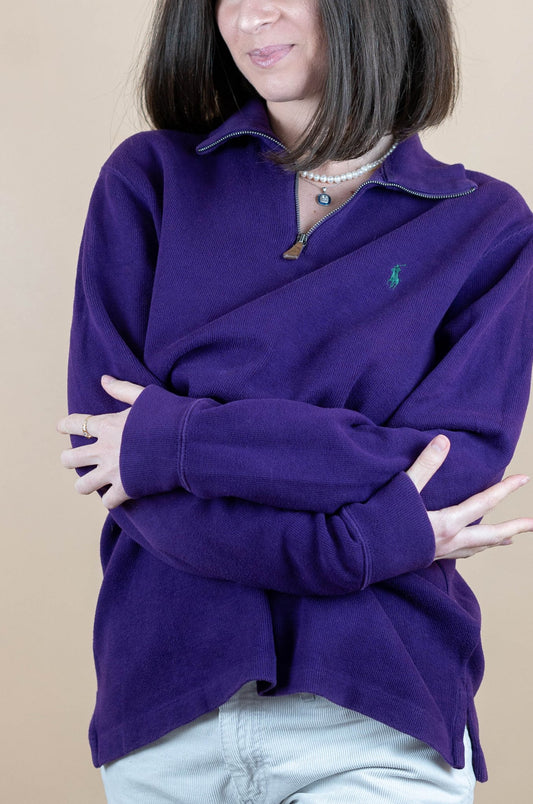 Half Zip Ralph Lauren ref: 1756 - VIOLET - M - amifrip - Friperie en ligne et vêtements vintage