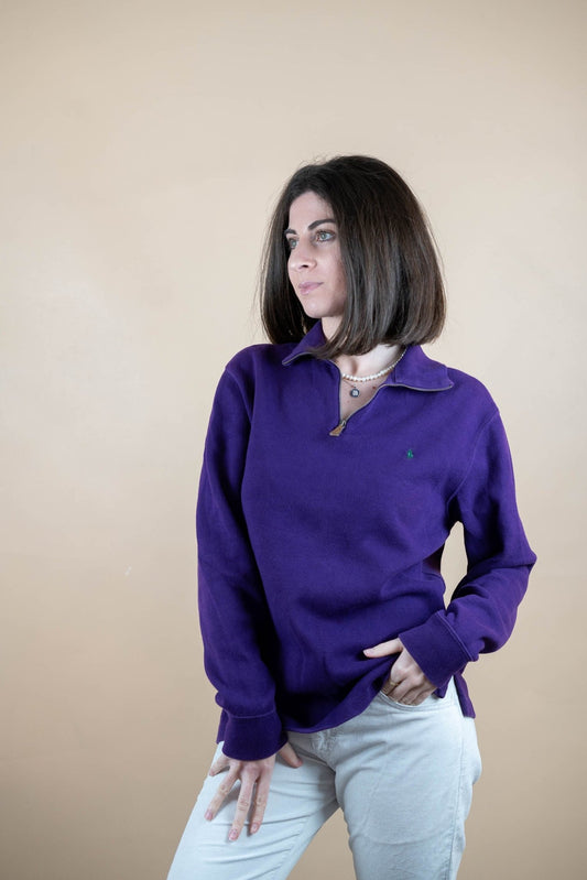 Half Zip Ralph Lauren ref: 1756 - VIOLET - M - amifrip - Friperie en ligne et vêtements vintage
