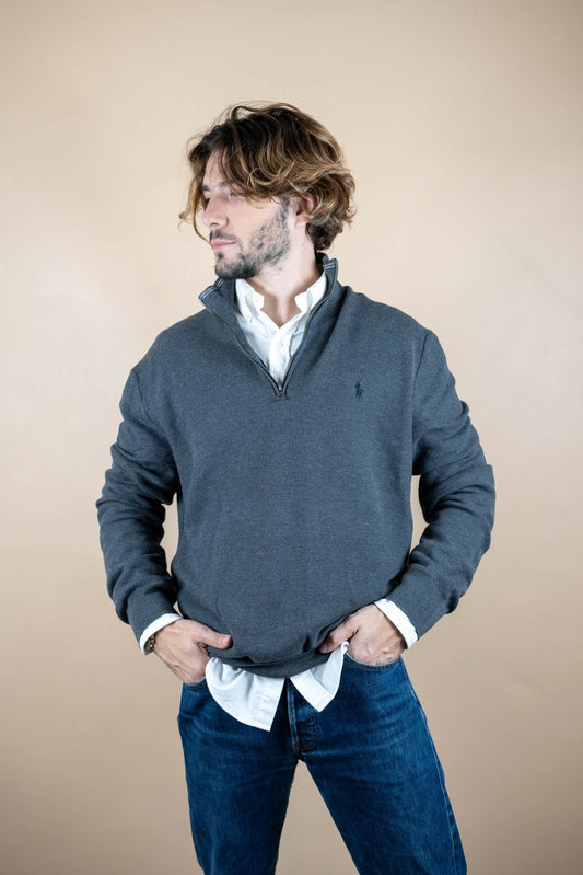 Half Zip Ralph Lauren ref: 1758 - GRIS - XL - amifrip - Friperie en ligne et vêtements vintage