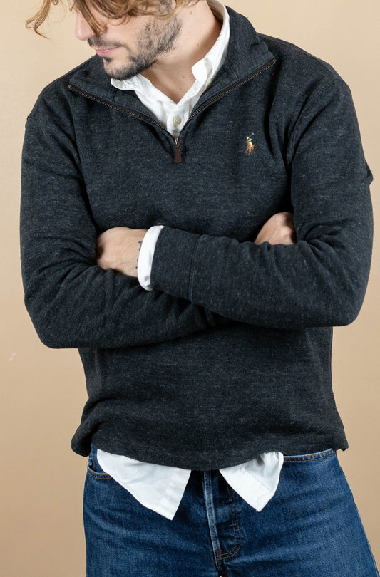 Half Zip Ralph Lauren ref: 1761 - GRIS - S - amifrip - Friperie en ligne et vêtements vintage