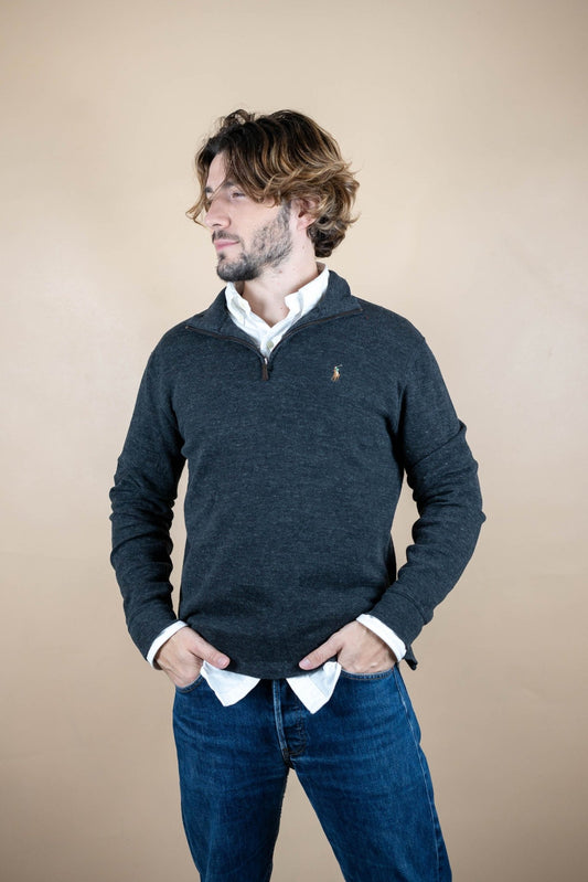 Half Zip Ralph Lauren ref: 1761 - GRIS - S - amifrip - Friperie en ligne et vêtements vintage