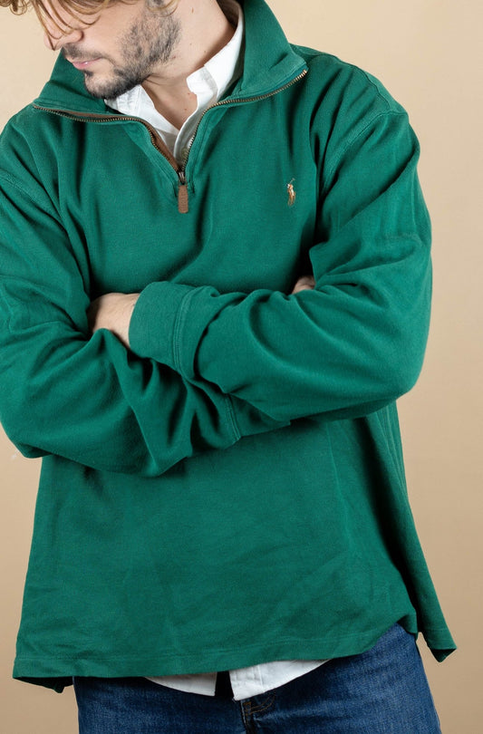 Half Zip Ralph Lauren ref: 1762 - VERT - 2XL - amifrip - Friperie en ligne et vêtements vintage