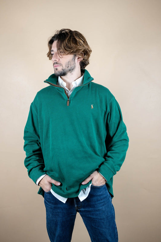 Half Zip Ralph Lauren ref: 1762 - VERT - 2XL - amifrip - Friperie en ligne et vêtements vintage