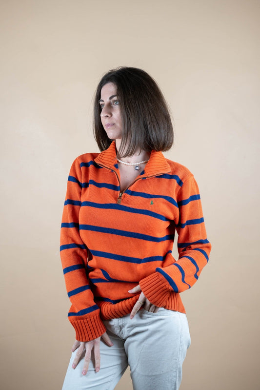 Half Zip Ralph Lauren ref: 1763 - ORANGE - L - amifrip - Friperie en ligne et vêtements vintage