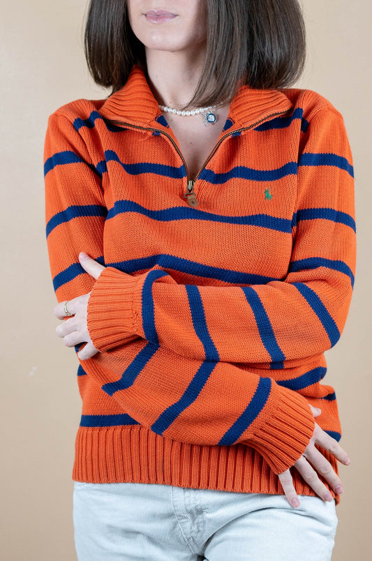 Half Zip Ralph Lauren ref: 1763 - ORANGE - L - amifrip - Friperie en ligne et vêtements vintage